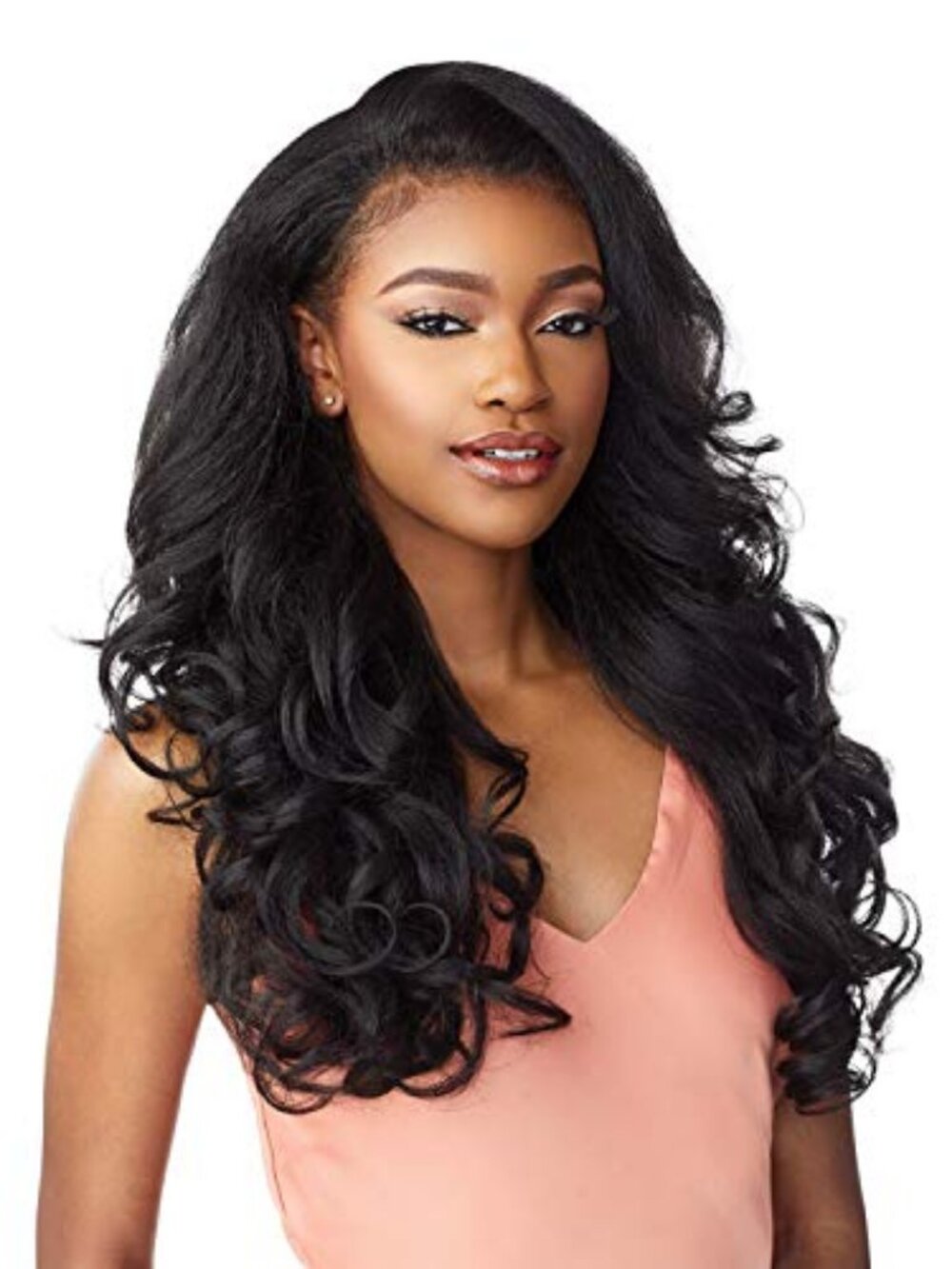 Instant Weave Half Wig-3, 1 JETBLACK | Synthetic, Blendwig, Adjustable Ponytail